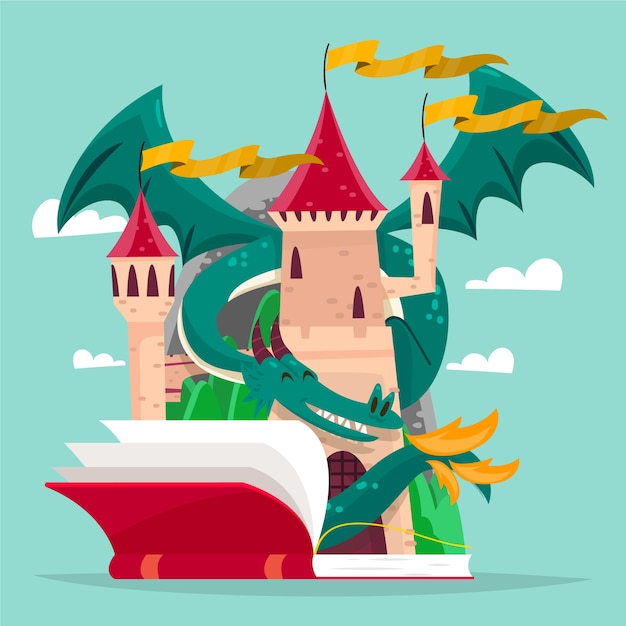 Vector fairytale concept illustration