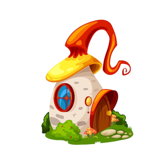 Fairytale magic mushroom house, cartoon building