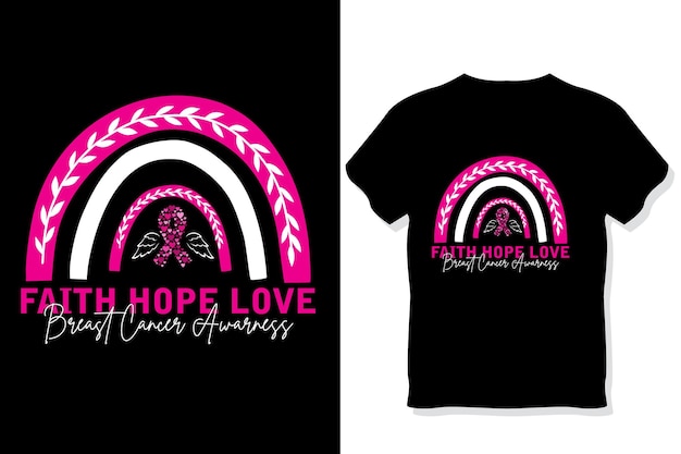 faith hope love breast cancer awareness t shirt