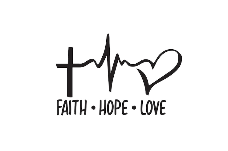 Vector faith hope love vector file
