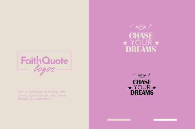 Vector faith quote logos