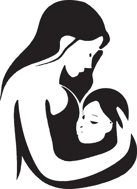 Faithful Mother and Child Logo for a Religious Organization