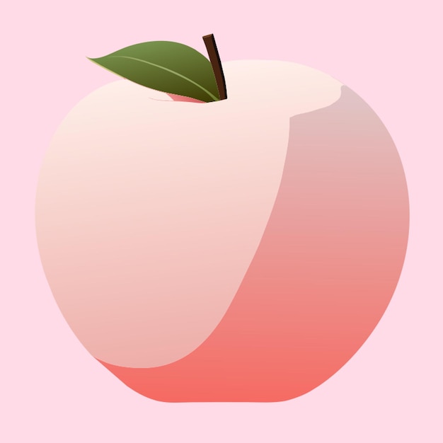 fake 3d apple vector illustration