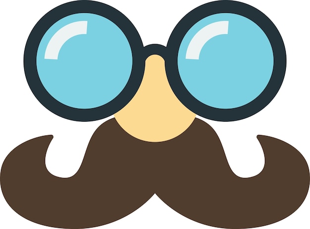 Disguise glasses fake nose mustache Royalty Free Vector