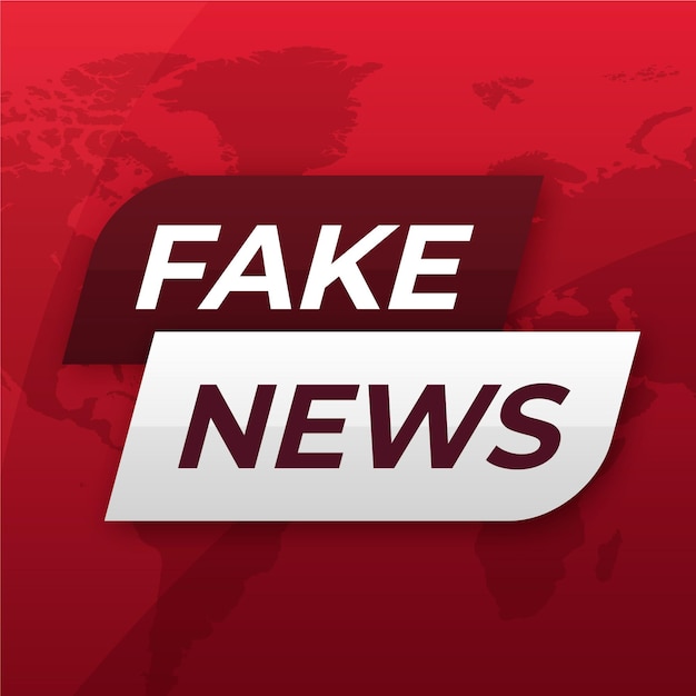 Vector fake news banner template