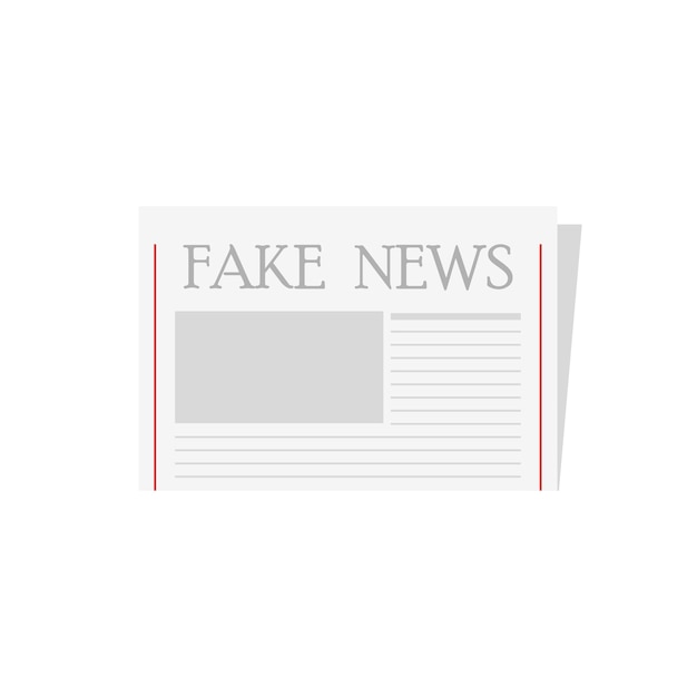 평면 스타일 벡터 일러스트 레이 션의 가짜 뉴스 신문