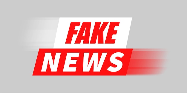 Illustrazione di banner tv fake news disinformazione trasmissione televisiva voci politiche pubblicazione di disinformazione