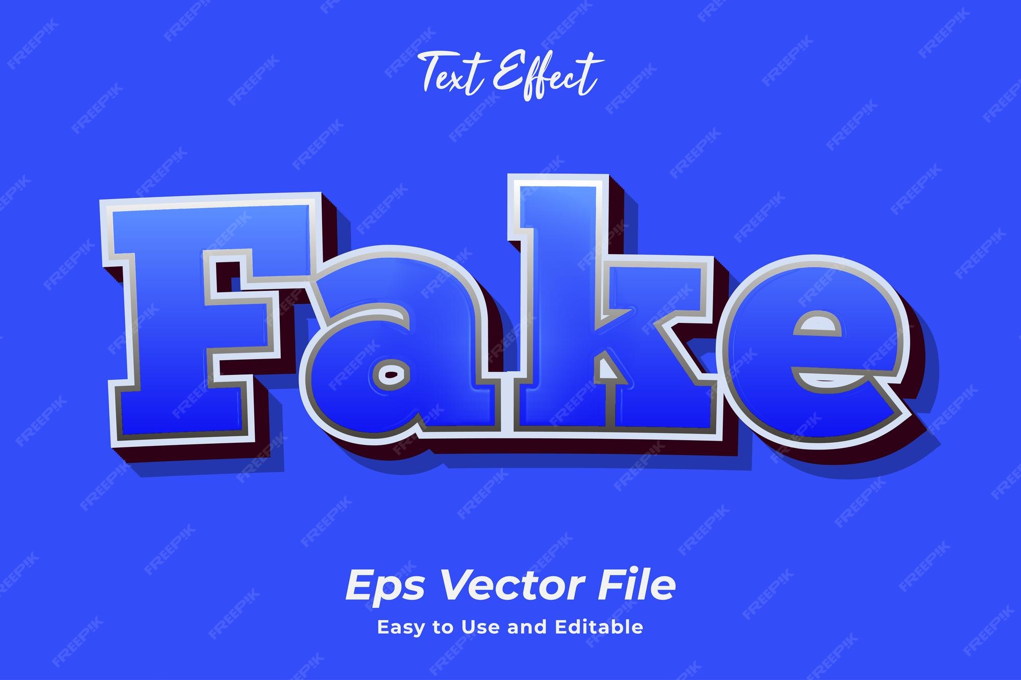 Premium Vector Fake text effect. editable and easy to use. premium vector Premium Vector Fake text effect. editable and easy to use. premium vector