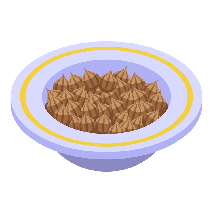Vector falafel preparation icon isometric of falafel preparation vector icon for web design isolated on white background