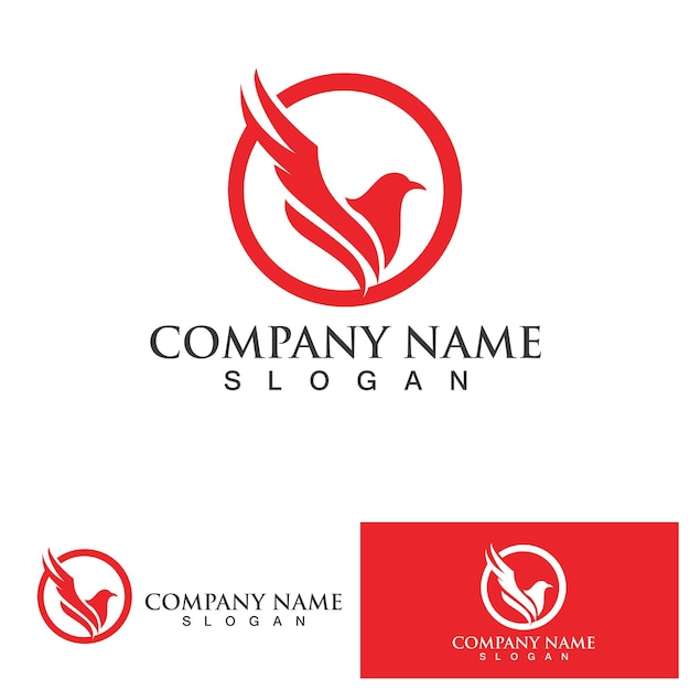 Falcon bird eagle Logo Template vector illustration design