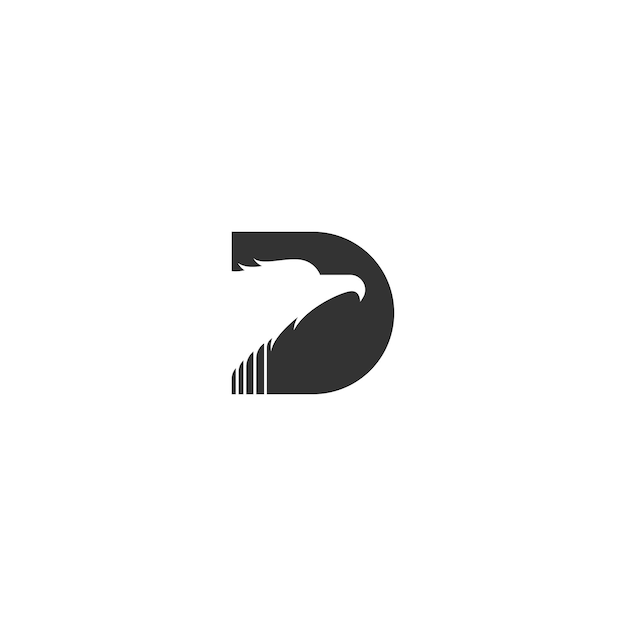Сокол Орел Птица Логотип Иконка Дизайн Вектор Шаблон