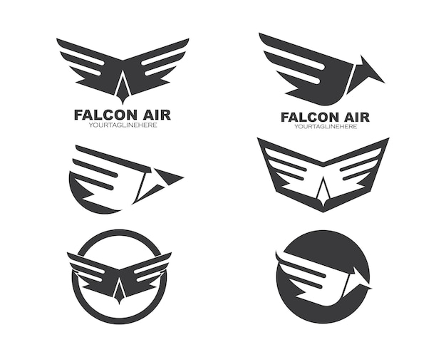 Falcon Eagle Bird Logo sjabloon vector