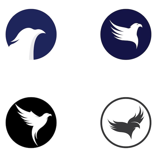ファルコンイーグル鳥のロゴとシンボルデザインベクトルイラスト