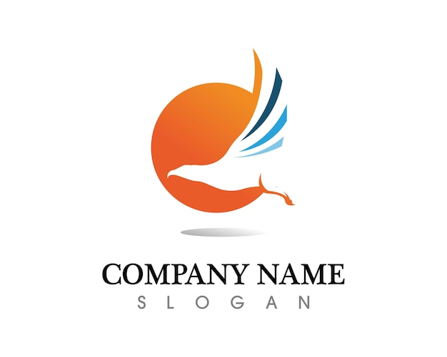 Falcon Eagle Bird Logo Template vector icon