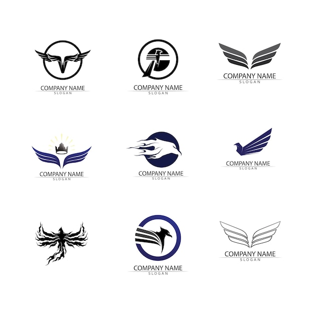 Premium Vector  Fly store logo with blue color