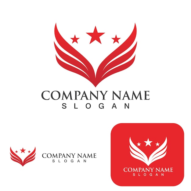 Falcon eagle bird logo template vettore icona