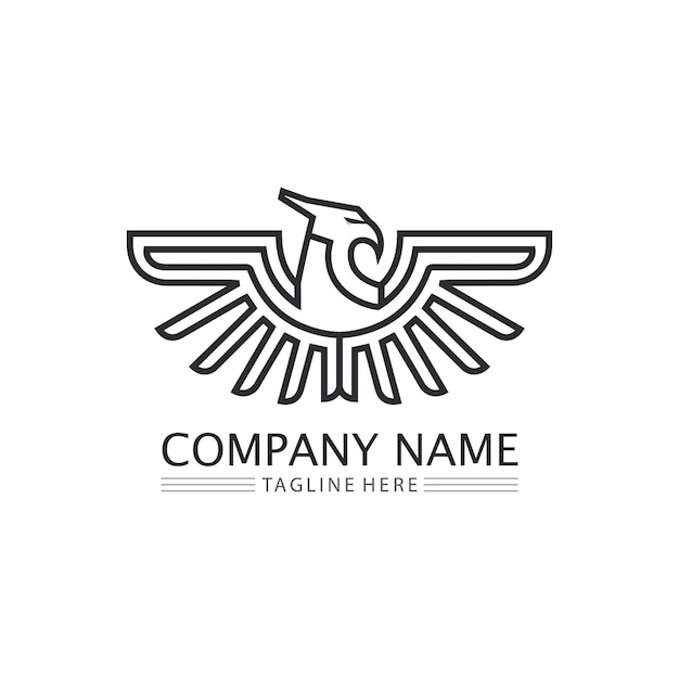 Falcon Eagle Bird Logo Template vector icoon