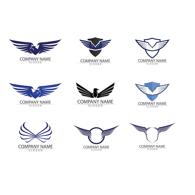 Falcon Eagle Bird Logo Template vector icoon