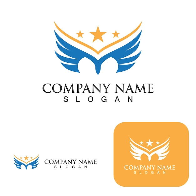 Falcon Eagle Bird Logo Template vector icoon