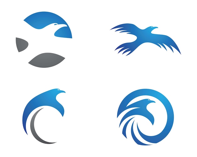 Vettore falcon eagle bird logo template