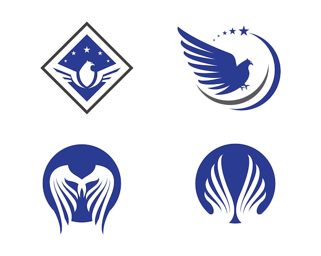 Falcon Eagle Bird Logo Template