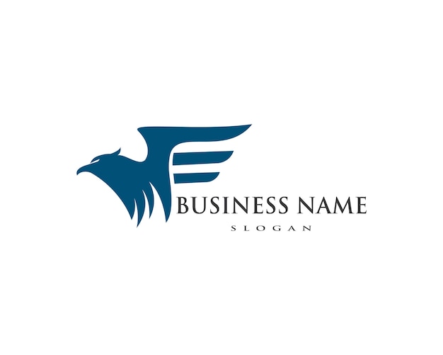 Шаблон логотипа Falcon Eagle Bird