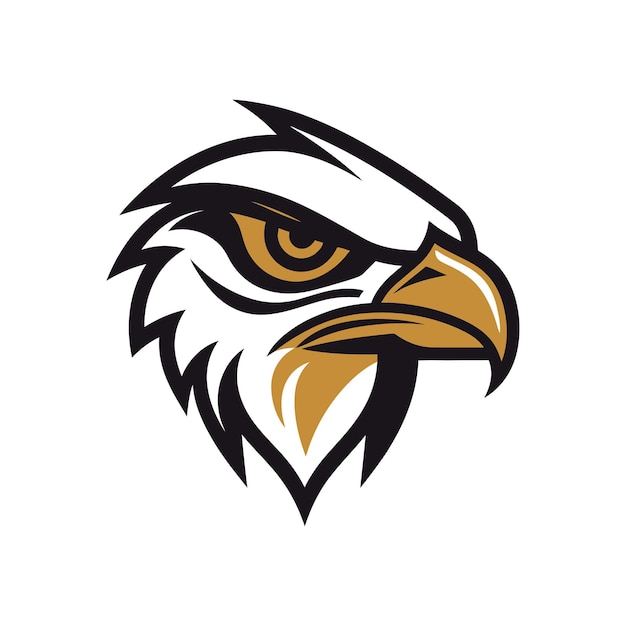 Disegno vettoriale dell'illustrazione del logo dell'uccello del falco dell'aquila del falco