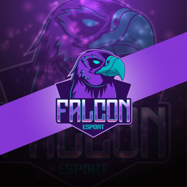 Falcon esport mascot logo