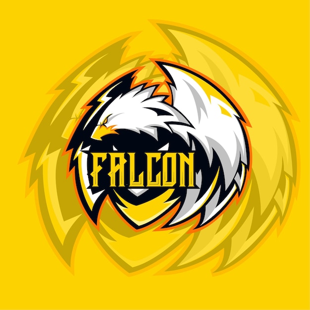 Falcon esport mascotte logo afbeelding