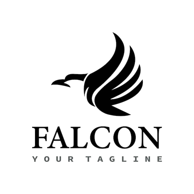 Falcon flaying bird logo abstract design template vector illustration