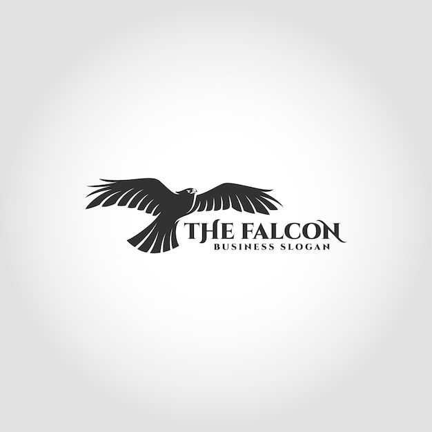 Falcon - логотип птицы с концепцией летающего сокола