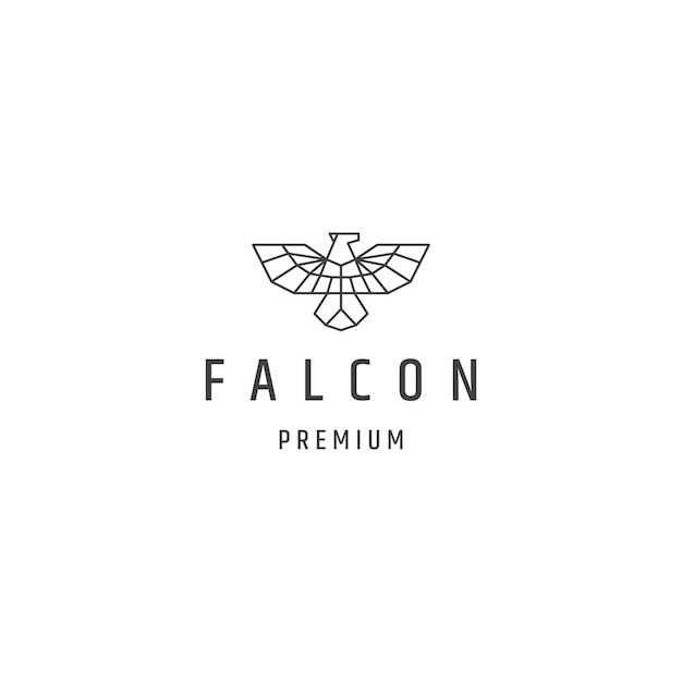 Disegno del logo della linea falcon