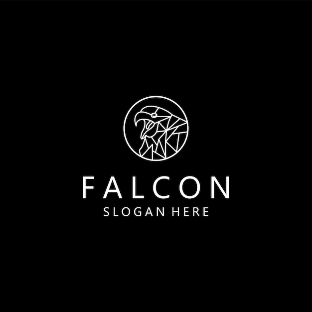 Falcon logo design icon template