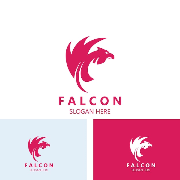 Falcon logo ontwerp afbeelding silhouet adelaar sjabloon illustratie