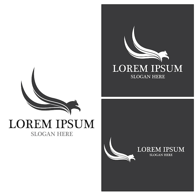 Falcon logo template vector