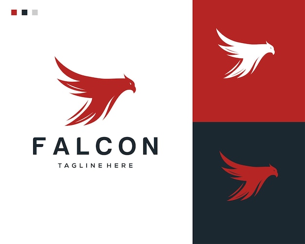 ファルコンのシンプルなロゴデザインテンプレート