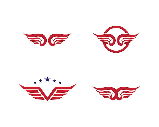 Falcon wing logo template vettore icona design