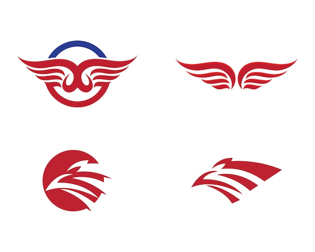 Falcon wing logo template vector icon design