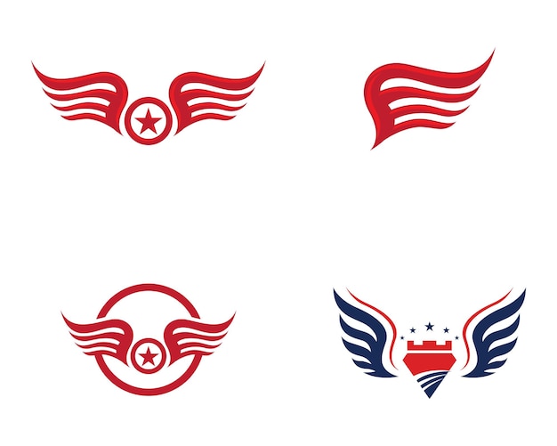 Falcon wing logo template vector icon design