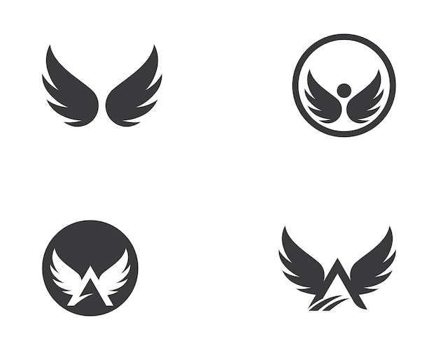 Falcon wing logo template