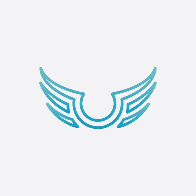Falcon wing  vector logo icon template