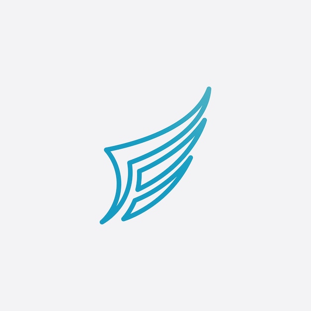 Falcon Wing Vector Logo Pictogrammalplaatje