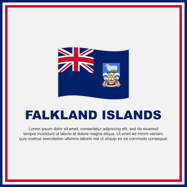 Falkland Eilanden Vlag Achtergrond Ontwerp Sjabloon Falkland Eilanden Onafhankelijkheidsdag Banner Social Media Post Falkland Eilanden Banner