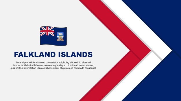 Falkland Islands Flag Abstract Background Design Template Falkland Islands Independence Day Banner Cartoon Vector Illustration Falkland Islands Cartoon