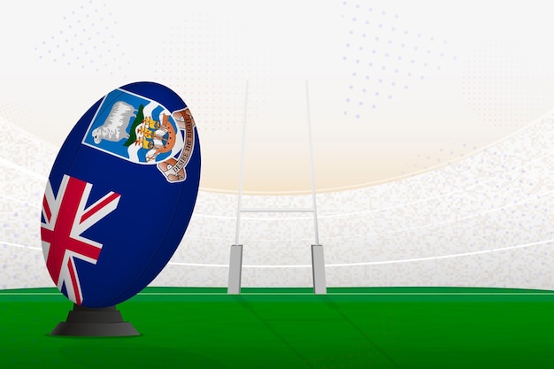 Мяч для регби сборной Фолклендских островов на стадионе для регби