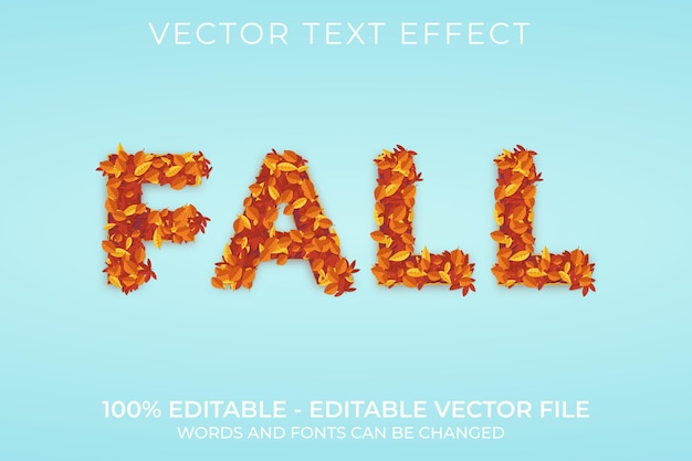 Fall 3d editable text effect