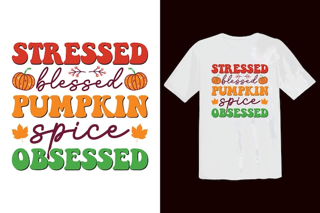 Fall and Autumn pumpkin svg vector t shirt