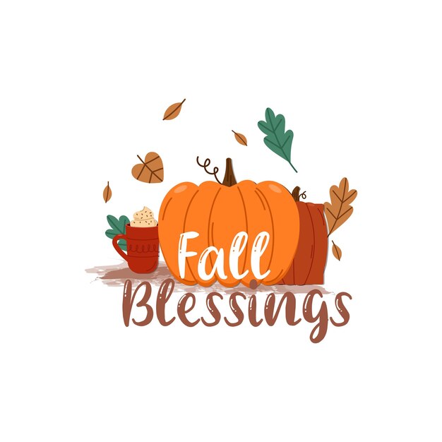 fall blessings t shirt design