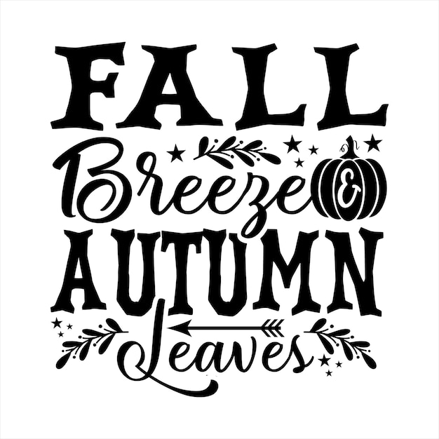 Vector fall breeze autumn leaves