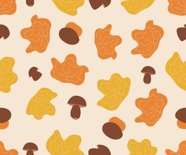 Fall colorful leaves pattern